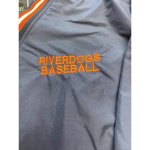 Riverdogs Baseball Warmup Jacket Mens XL Blue Orange Charleston Riverdogs - Picture 2 of 11